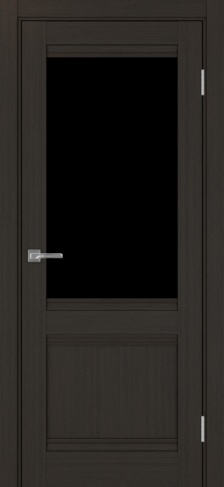 Полотно Турин 502U.21 венге Цвет Венге Размер 800х2000мм Покрытие Экошпон Стекло Черное