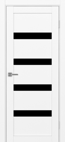 Полотно Турин 505 белый снежный Цвет Белый снежный Размер 600х2000мм Покрытие Экошпон Стекло Черное