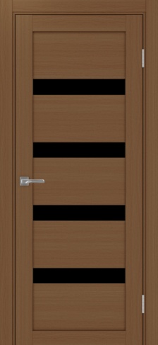 Полотно Турин 505 орех Цвет Орех Размер 700х2000мм Покрытие Экошпон Стекло Черное