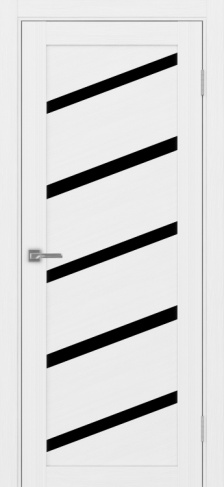 Полотно Турин 506 У белый лёд Размер 600х2000мм Покрытие Экошпон Стекло Черное