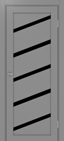 Полотно Турин 506 У серый Размер 600х2000мм Покрытие Экошпон Стекло Черное