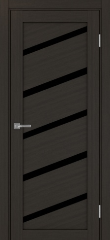 Полотно Турин 506 У венге Размер 600х2000мм Покрытие Экошпон Стекло Черное