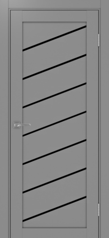 Полотно Турин 508 У серый Размер 700х2000мм Покрытие Экошпон Стекло Черное