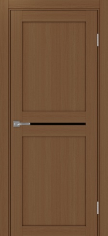 Полотно Турин 520.121 орех Размер 700х2000мм Покрытие Экошпон Стекло Черное