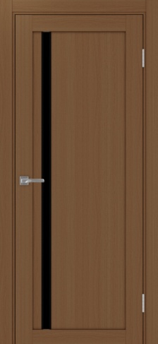 Полотно Турин  527АПС SB орех Цвет Орех Размер 800х2000мм Покрытие Экошпон Стекло Черное